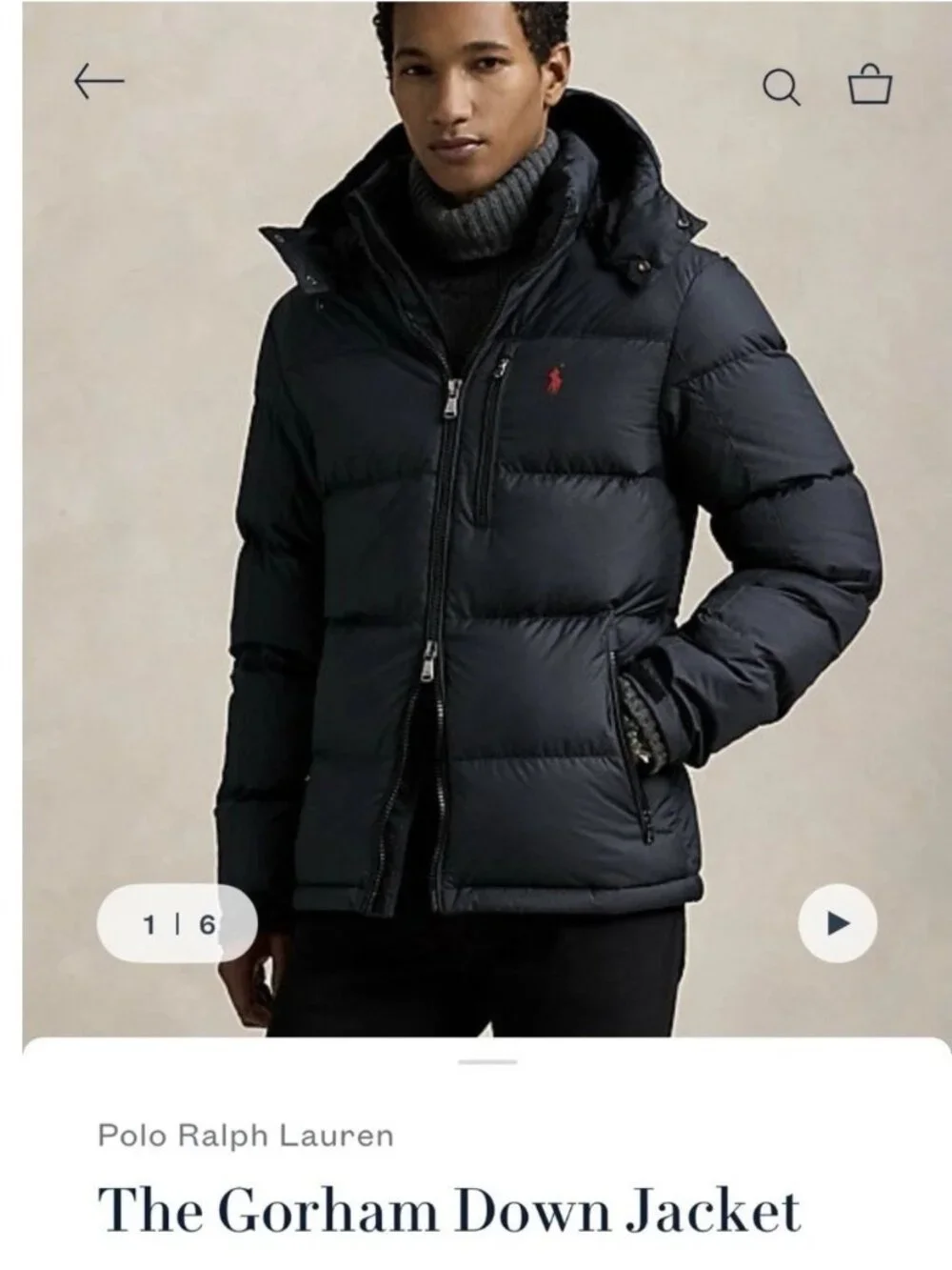 Polo Ralph Lauren Performance The Gorham Down Black  jacket Men’s Sz 2XL NWT